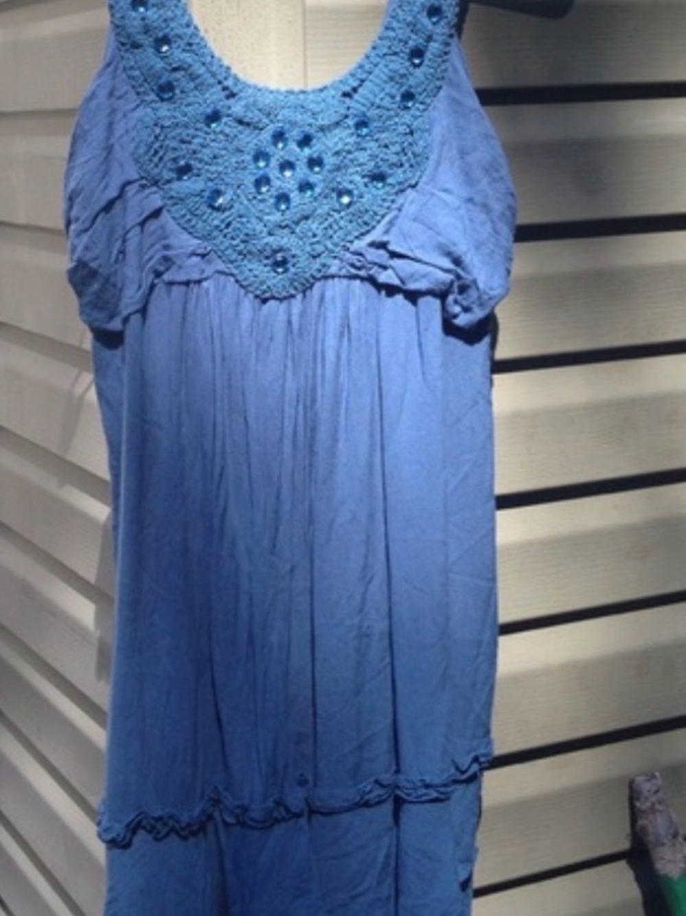 Simply Irresistible Teal Blue Smocked Cotton Sundress